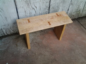 handmade wooden natural edge bench